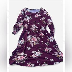 Floral Burgundy‎ dress